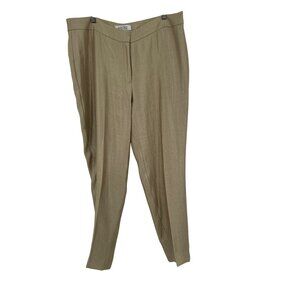 Kasper Womens kristy Slim Fit iridescent gold Tapered Pants Viscose Size 14